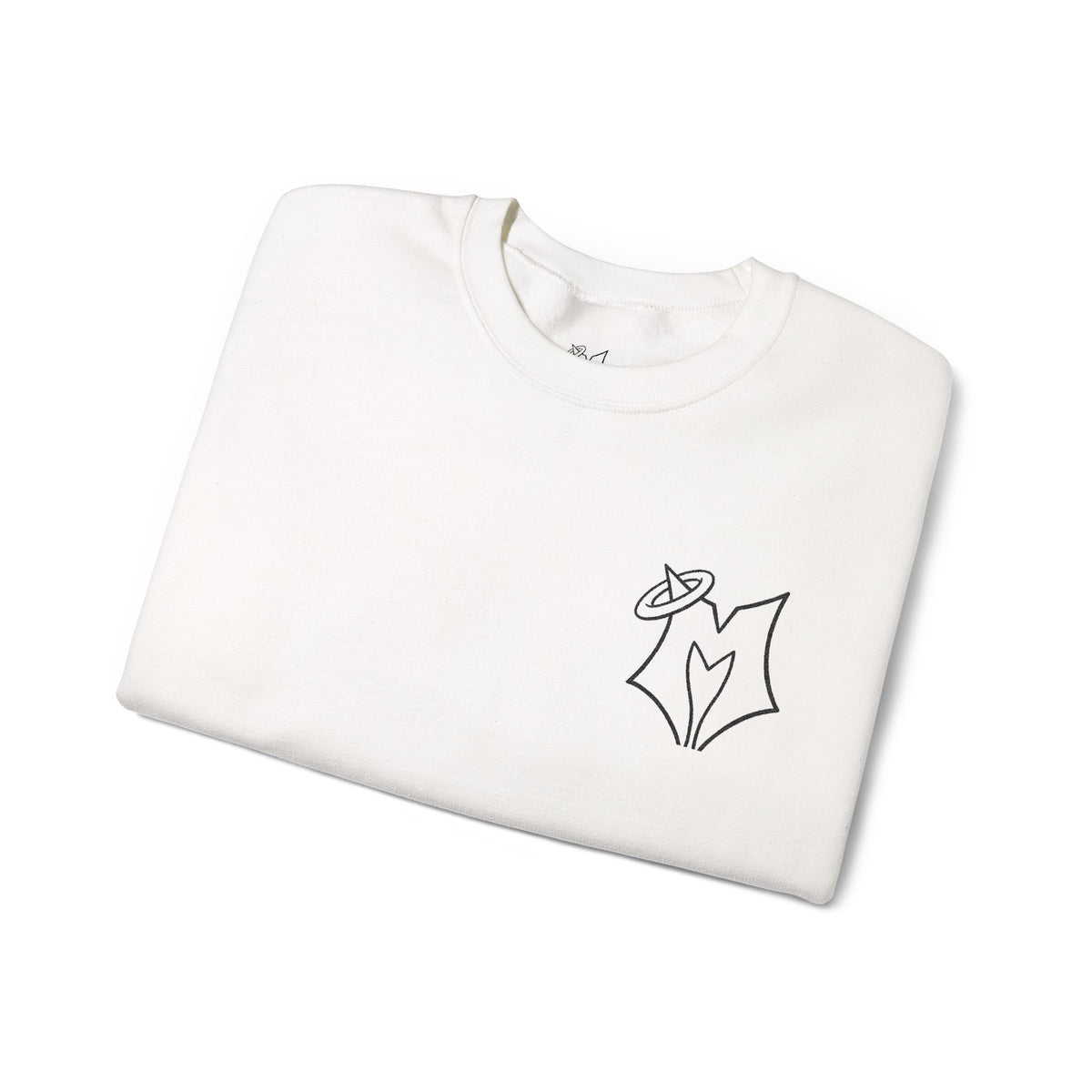 Minimal Fox Embroidered Crewneck Sweatshirt