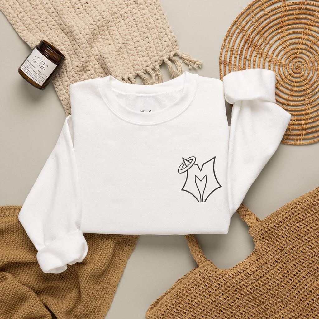 Minimal Fox Embroidered Crewneck Sweatshirt