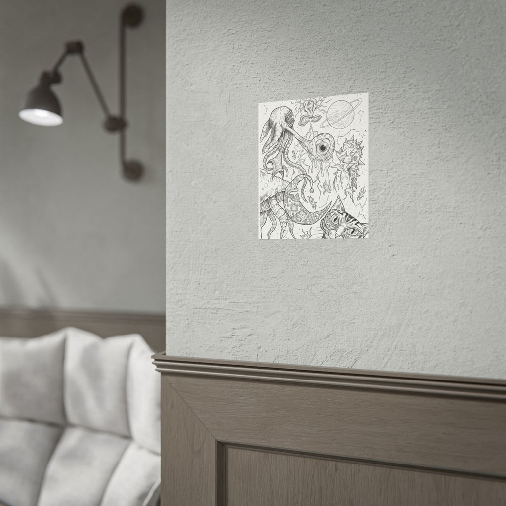 Abstract Art, colorable Rolled Posters