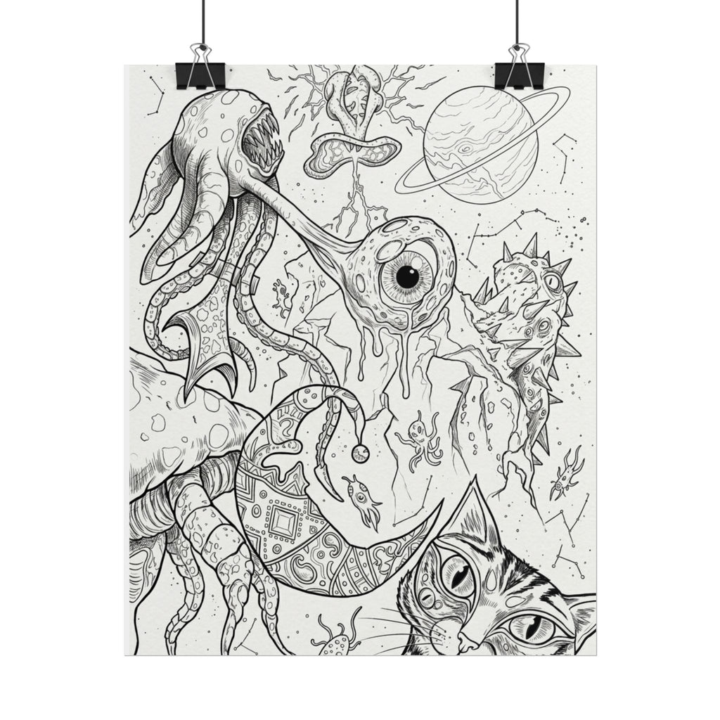 Abstract Art, colorable Rolled Posters