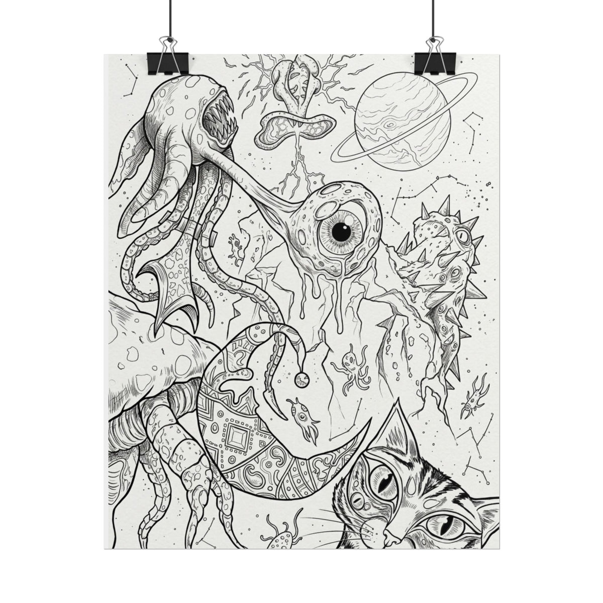 Abstract Art, colorable Rolled Posters