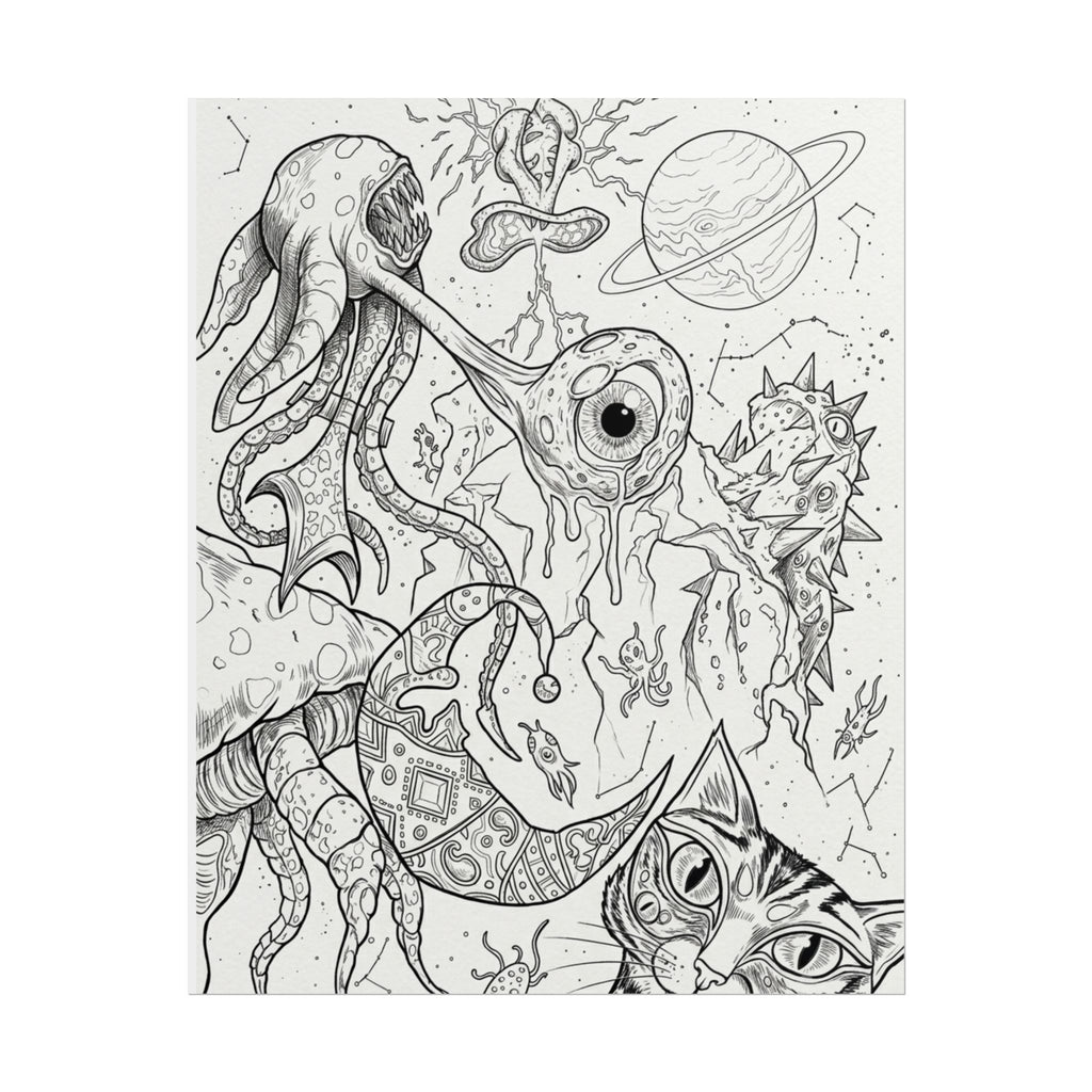 Abstract Art, colorable Rolled Posters