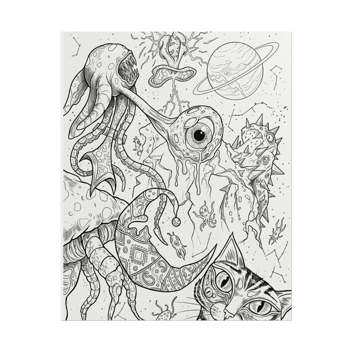 Abstract Art, colorable Rolled Posters