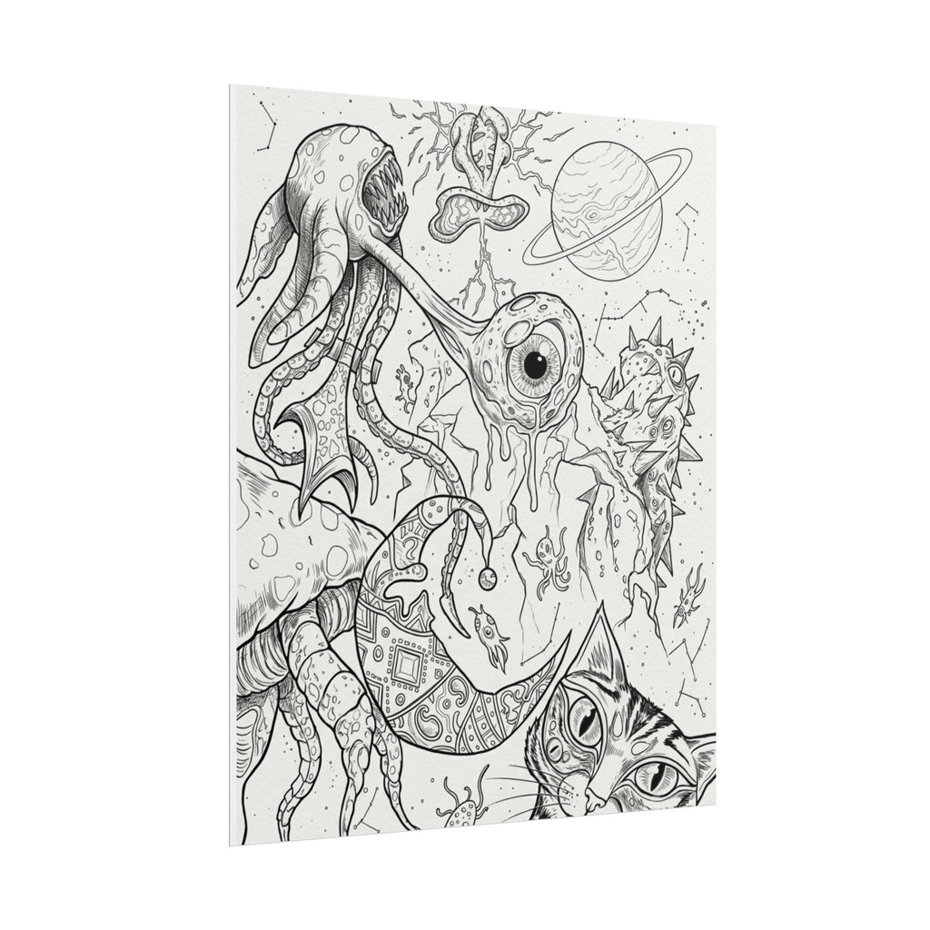 Abstract Art, colorable Rolled Posters