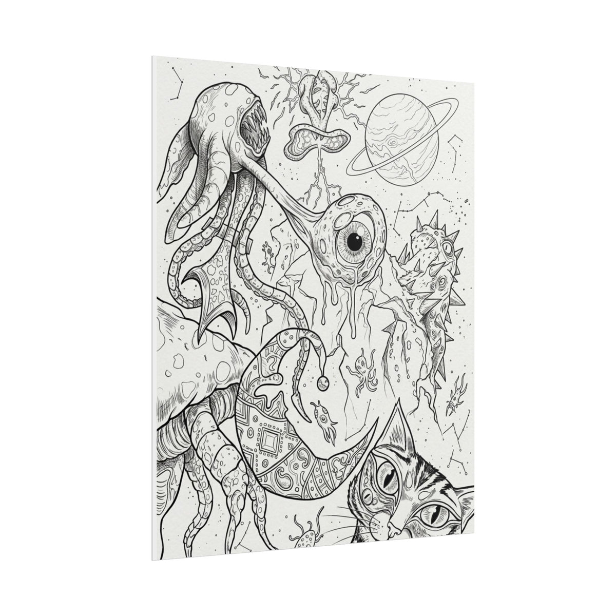 Abstract Art, colorable Rolled Posters