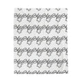 Bunny Pattern Velveteen Plush Blanket — Soft Cartoon Rabbit Throw for Kids & Nursery